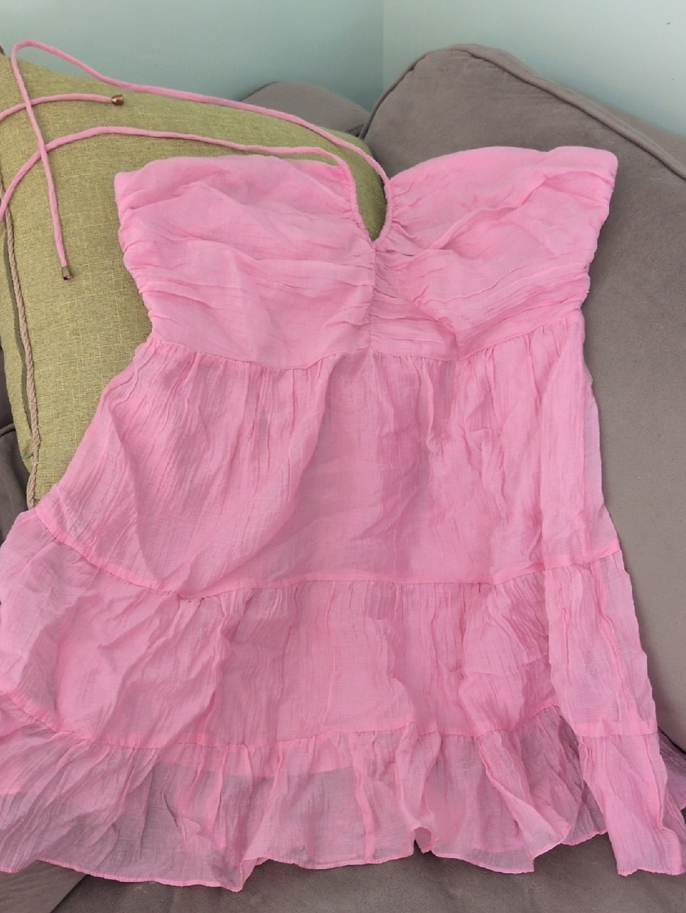 Pink Lily Pink Strapless Mini Dress